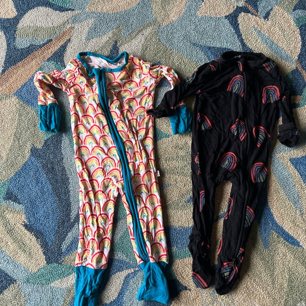 Kyte BABY and Little Sleepies rainbow One Piece size 0-3m